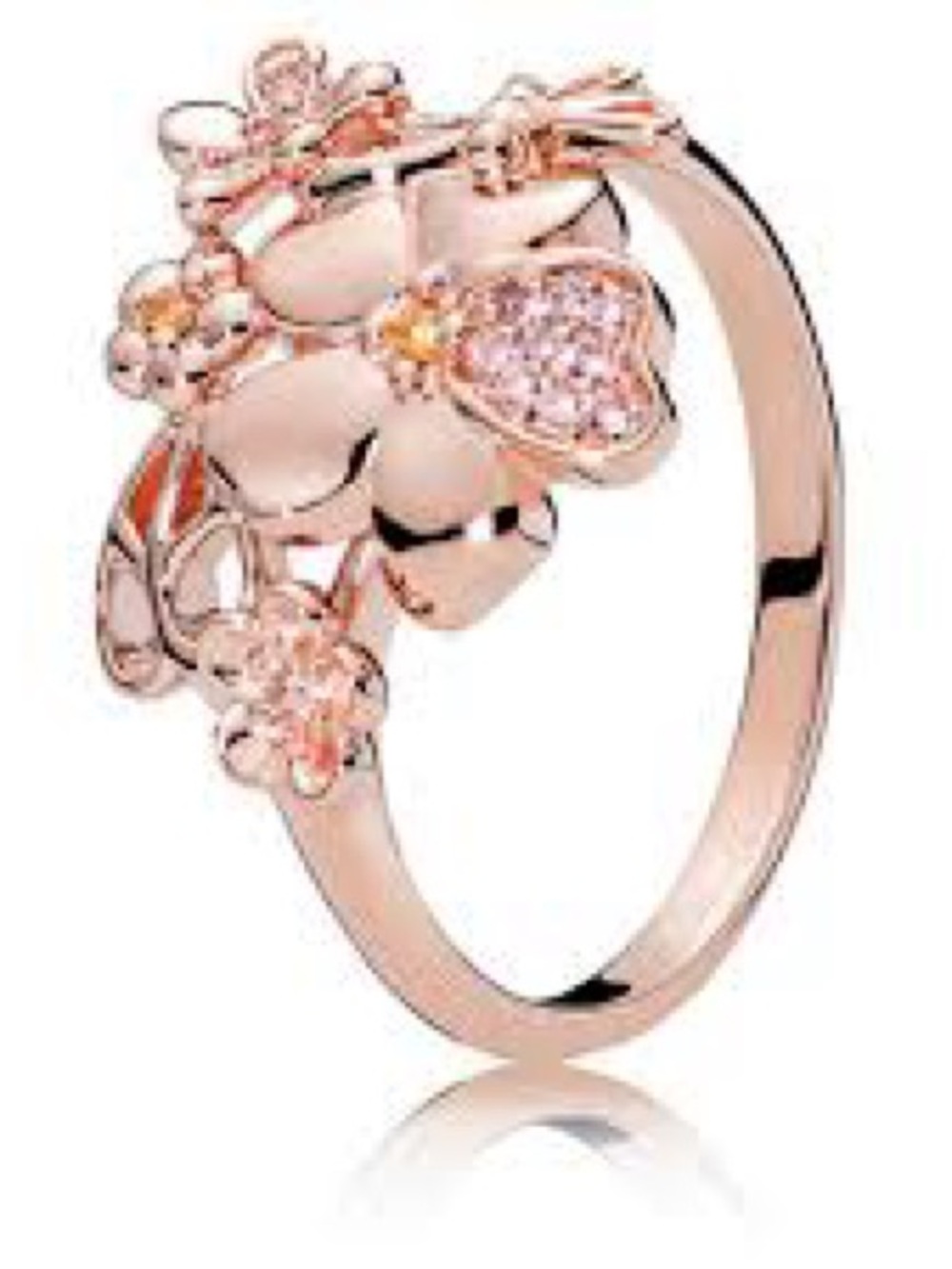 Pandora Rose Wildflower Meadow Ring #187083NPRMX-Size 7- Retired